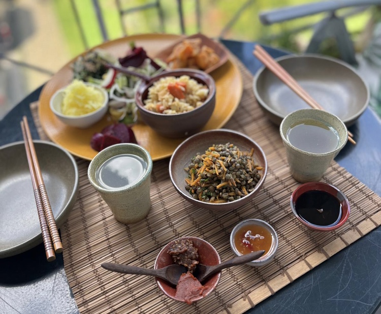 plat lors d'une table à thème du restaurant l'Art delà Fermentation