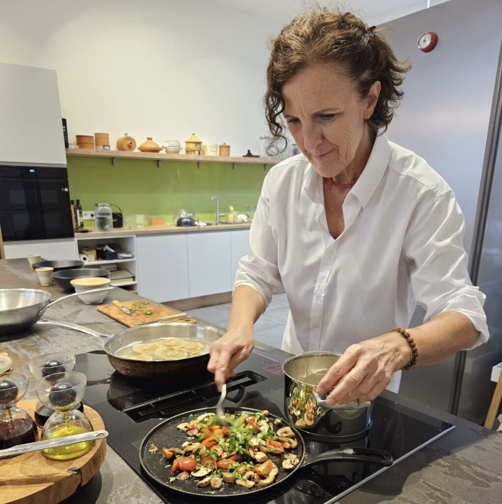 Domi' en pleine préparation lors d'un atelier culinaire